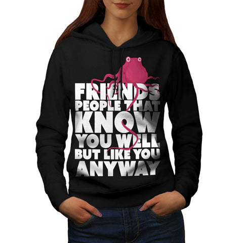 Friendly Octopus Fun Womens Hoodie