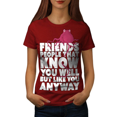 Friendly Octopus Fun Womens T-Shirt