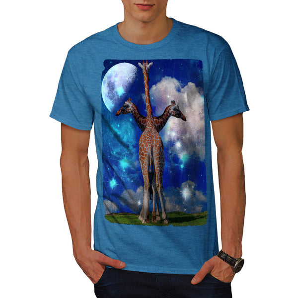 Giraffe Moonlight Mens T-Shirt