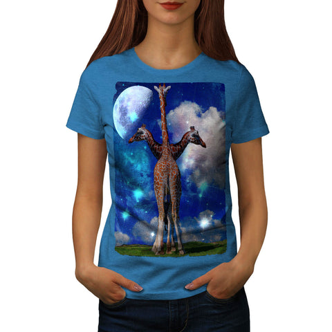 Giraffe Moonlight Womens T-Shirt