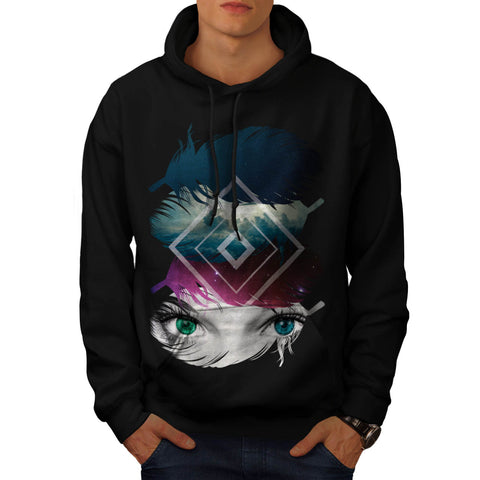 Eye Feather Fantasy Mens Hoodie