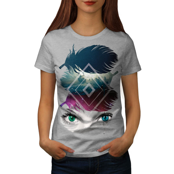 Eye Feather Fantasy Womens T-Shirt