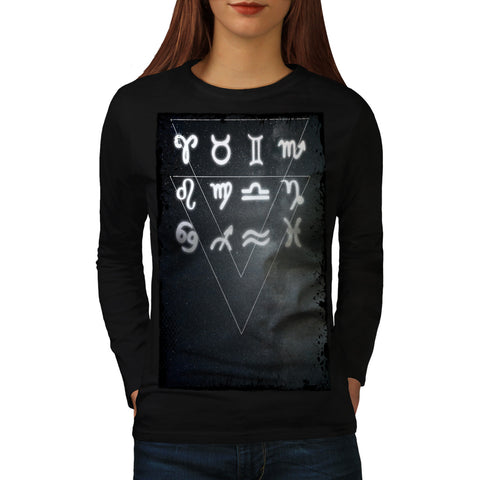 Zodiac Astrology Fan Womens Long Sleeve T-Shirt