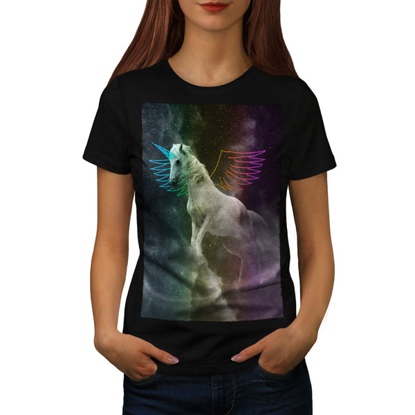 White Pegasus Flight Womens T-Shirt