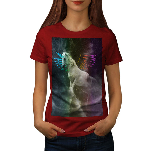 White Pegasus Flight Womens T-Shirt