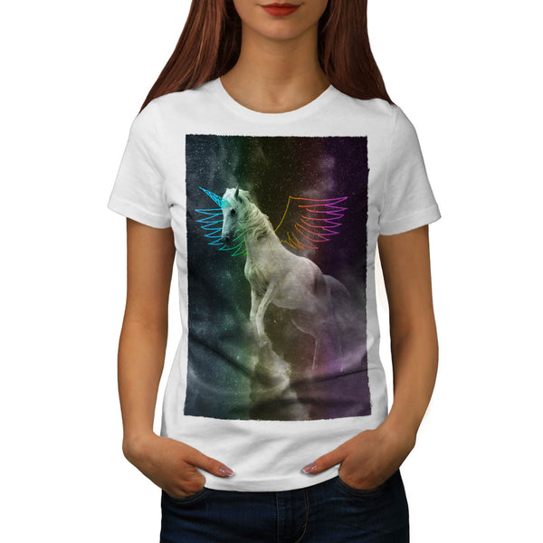 White Pegasus Flight Womens T-Shirt