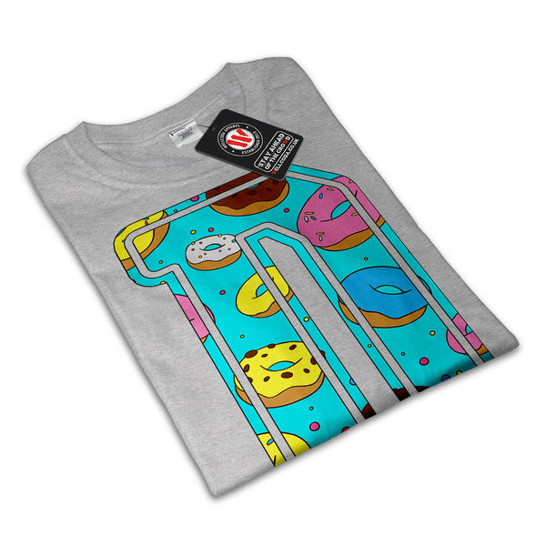 Doughnut Bite Letter Womens T-Shirt