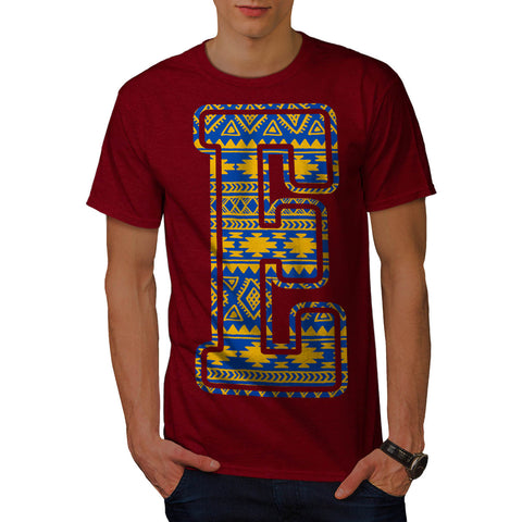 Ethnic Style Letter Mens T-Shirt