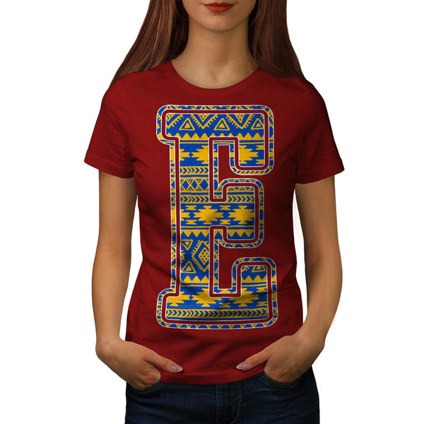 Ethnic Style Letter Womens T-Shirt