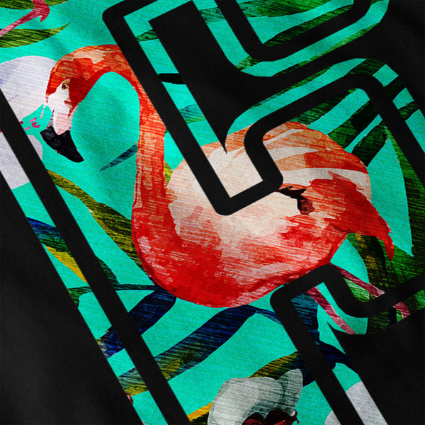 Flamingo Bird Letter Mens Long Sleeve T-Shirt