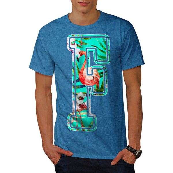 Flamingo Bird Letter Mens T-Shirt