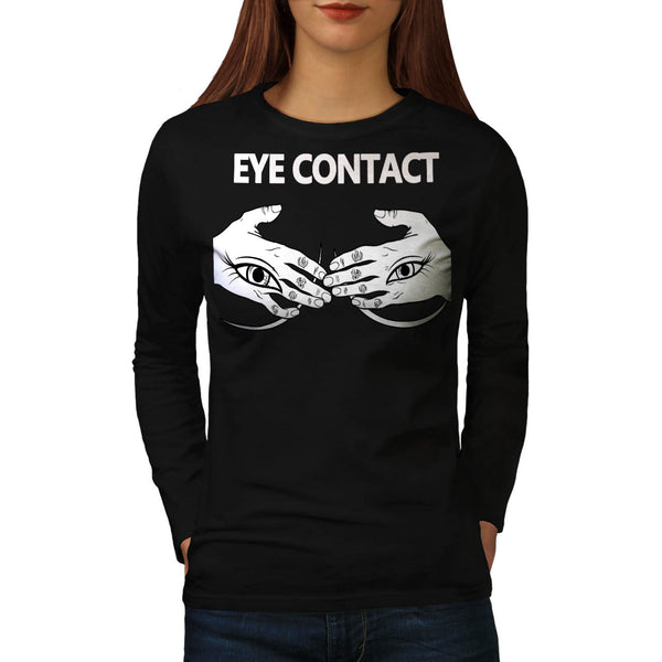 Eye Contact Stare Womens Long Sleeve T-Shirt