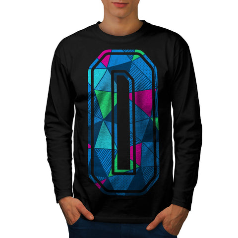 Object Shape Letter Mens Long Sleeve T-Shirt