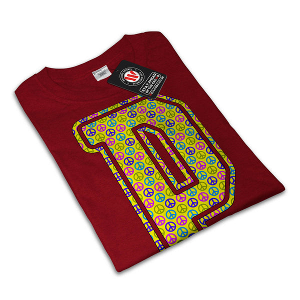 Peace Symbol Letter Womens T-Shirt