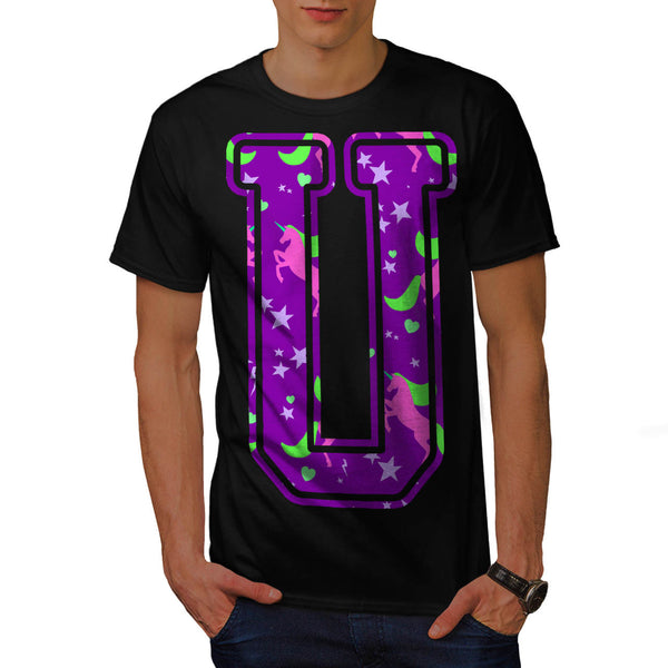 Unicorn Magic Letter Mens T-Shirt