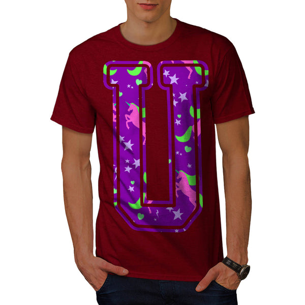 Unicorn Magic Letter Mens T-Shirt