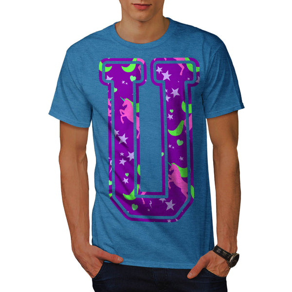 Unicorn Magic Letter Mens T-Shirt