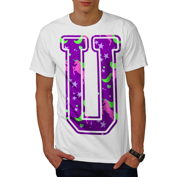 Unicorn Magic Letter Mens T-Shirt