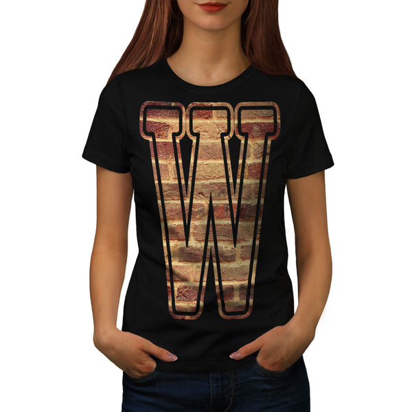 Brick Wall Letter Womens T-Shirt