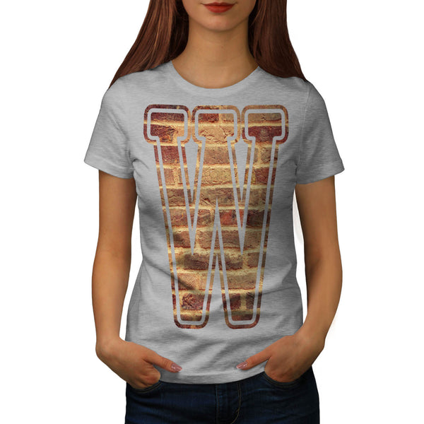 Brick Wall Letter Womens T-Shirt