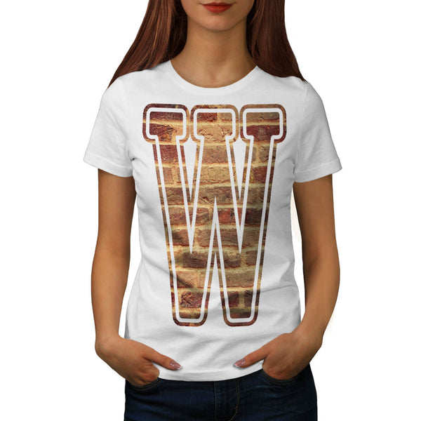 Brick Wall Letter Womens T-Shirt