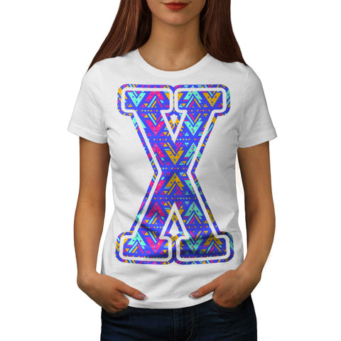 Geometrical Letter Womens T-Shirt
