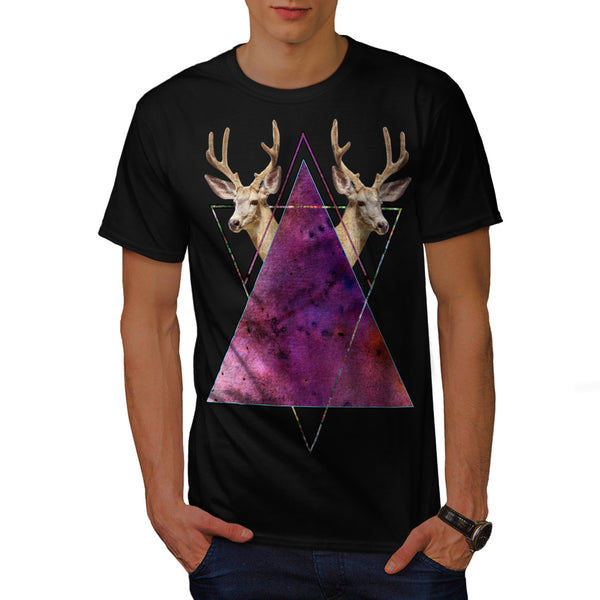 Deer Nature Triangle Mens T-Shirt