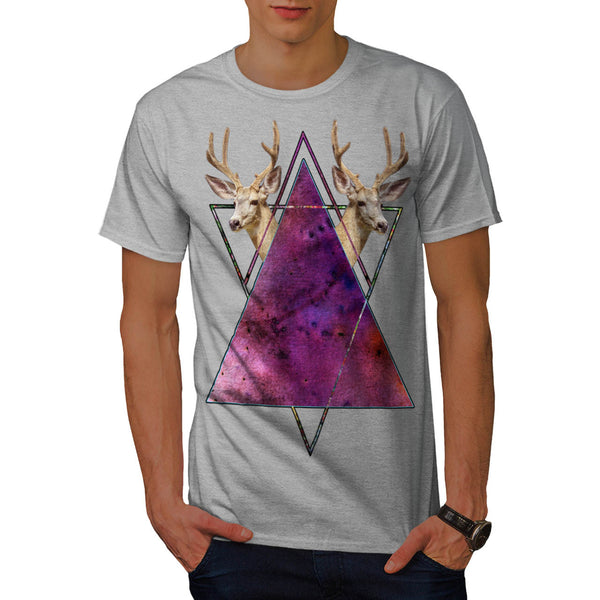 Deer Nature Triangle Mens T-Shirt