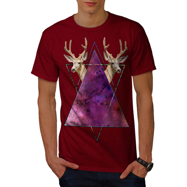 Deer Nature Triangle Mens T-Shirt