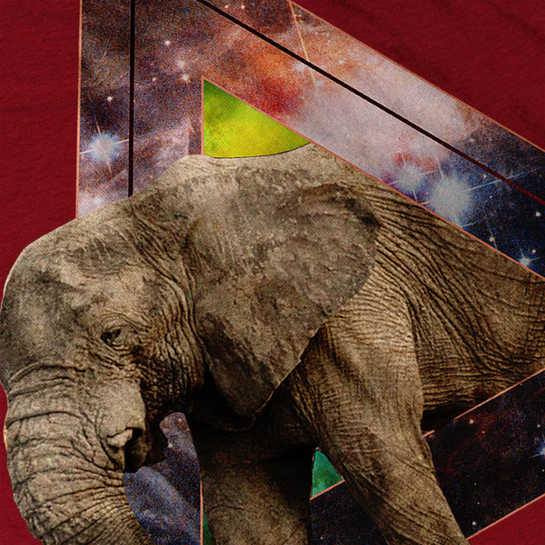 Space Elephant Shape Mens T-Shirt
