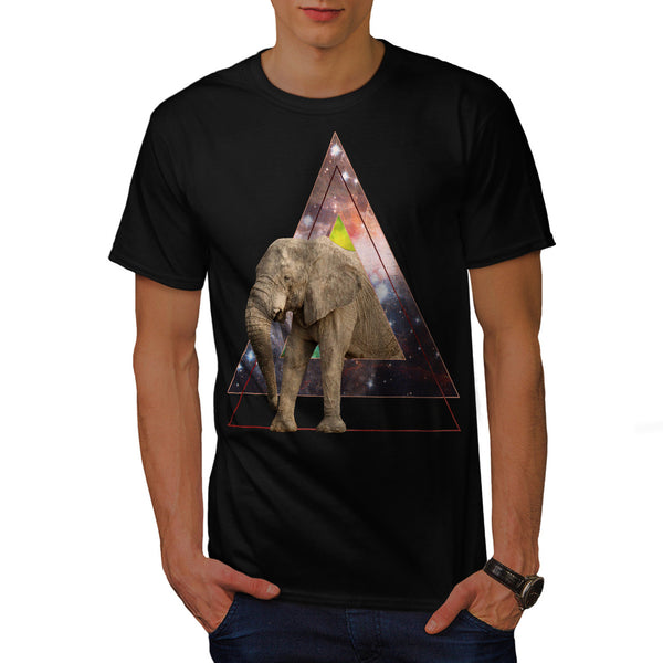 Space Elephant Shape Mens T-Shirt