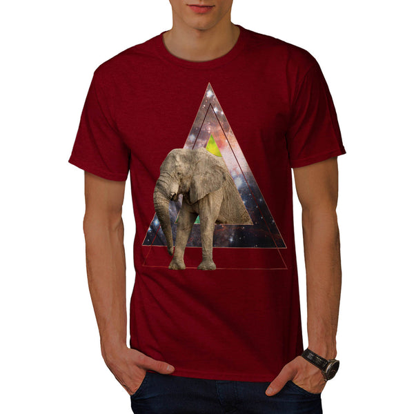 Space Elephant Shape Mens T-Shirt