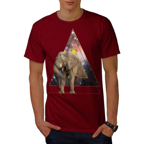 Space Elephant Shape Mens T-Shirt