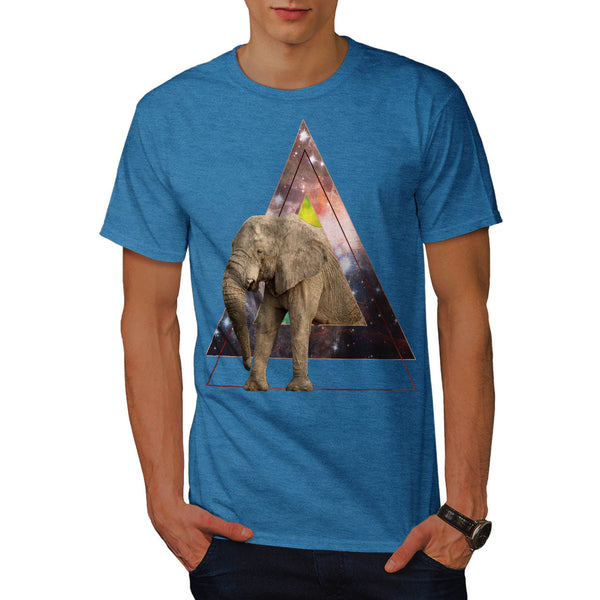 Space Elephant Shape Mens T-Shirt