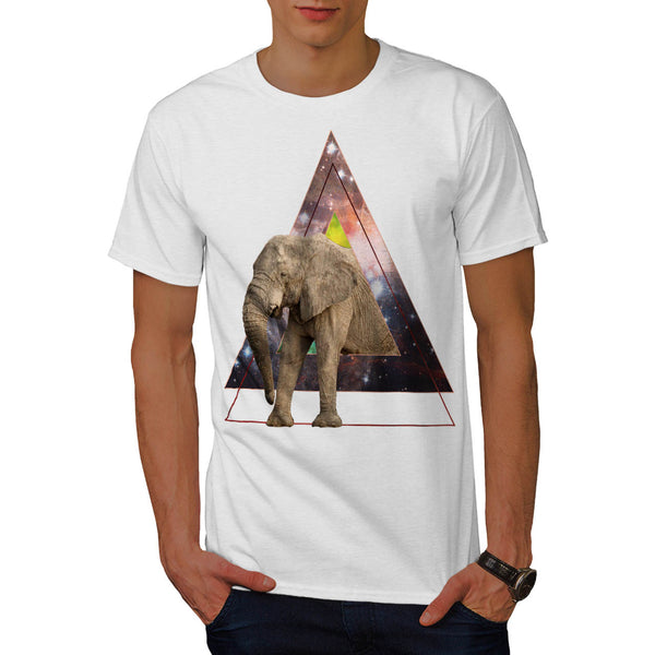 Space Elephant Shape Mens T-Shirt