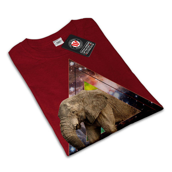 Space Elephant Shape Mens T-Shirt