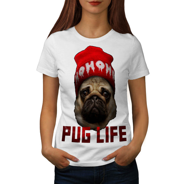 Cool Pug Thug Life Womens T-Shirt
