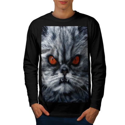 Furious Evil Kitty Mens Long Sleeve T-Shirt