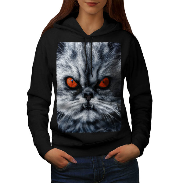 Furious Evil Kitty Womens Hoodie