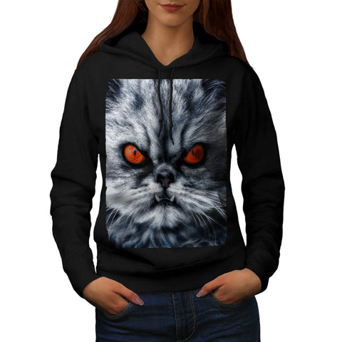 Furious Evil Kitty Womens Hoodie
