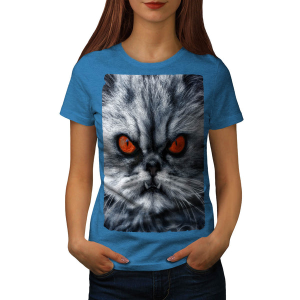 Furious Evil Kitty Womens T-Shirt