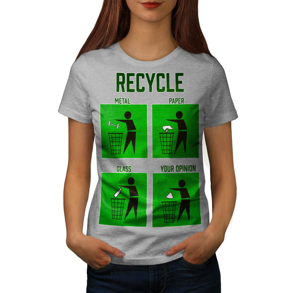 Witty Recycle Time Womens T-Shirt