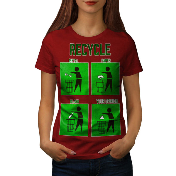 Witty Recycle Time Womens T-Shirt