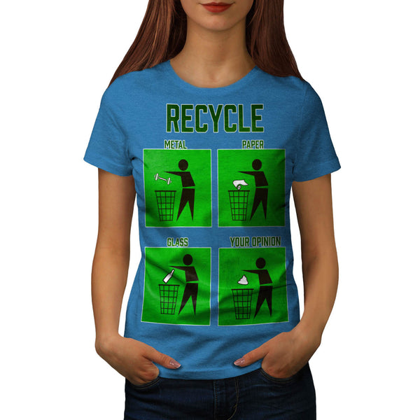 Witty Recycle Time Womens T-Shirt