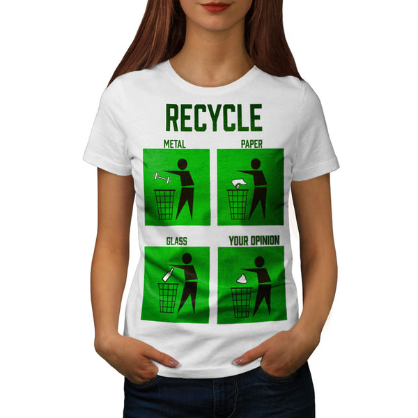 Witty Recycle Time Womens T-Shirt