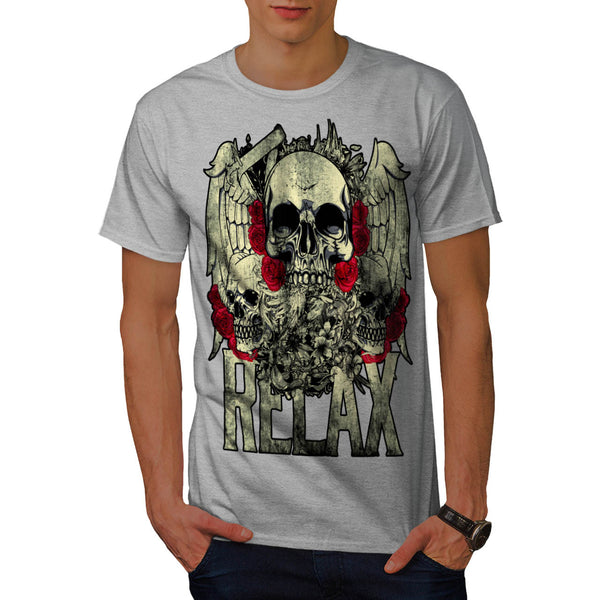Skull Warrior Head Mens T-Shirt
