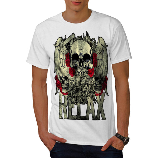 Skull Warrior Head Mens T-Shirt
