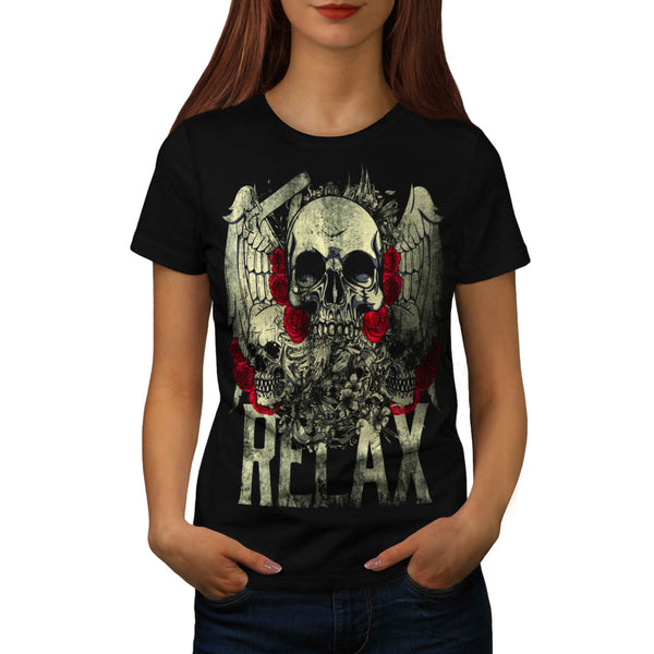 Skull Warrior Head Womens T-Shirt