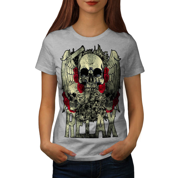 Skull Warrior Head Womens T-Shirt