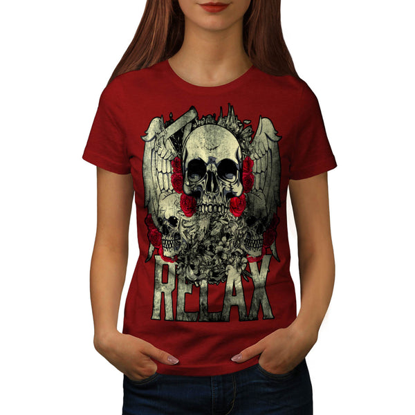 Skull Warrior Head Womens T-Shirt